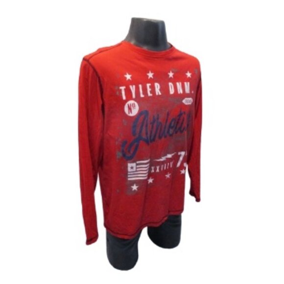 🔥 Red Long Sleeve "Athletics 73" Shirt – HARD AND RAW – Size XL - Picture 3 of 8